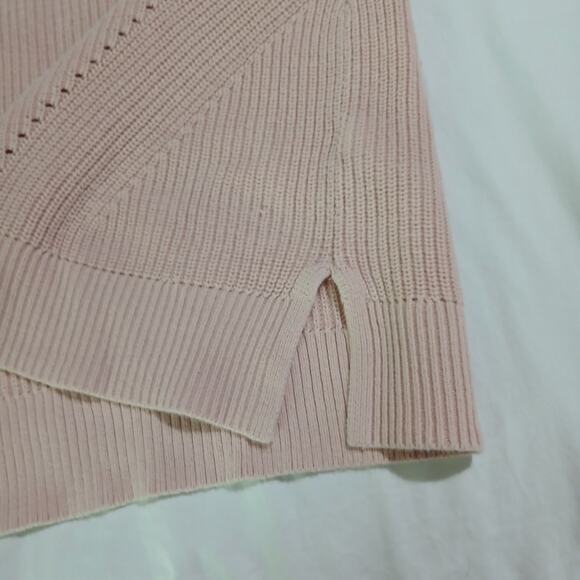 GAP large Chalk Pink mock-neck Long-Sleeved raglan sleeve 100% Cotton sweater - Picture 5 of 12